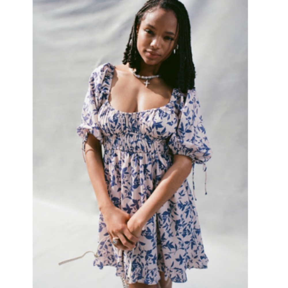 Urban Outfitters Violette Smocked Mini Dress